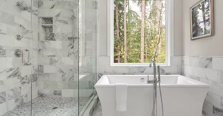 Bathtub to Tile Shower Conversion in Cornelia